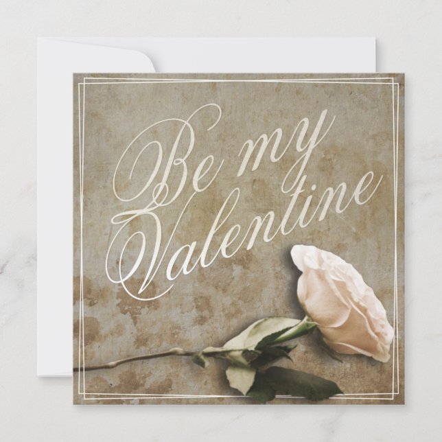 Sei mein Valentinstag mit Rose (Vorderseite)