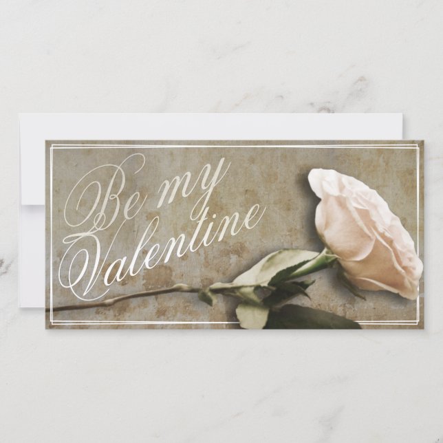 Sei mein Valentinstag mit Rose (Vorderseite)