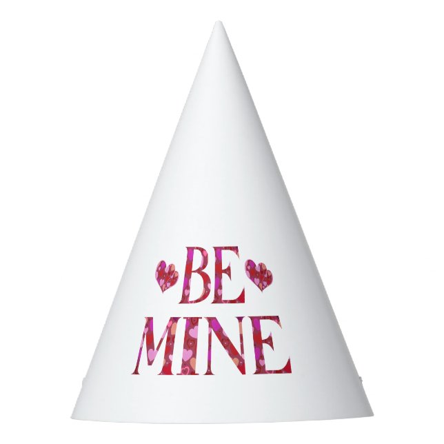 Sei mein Valentinstag Party Hut Partyhütchen (Vorderseite)