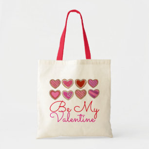 Sei mein Valentinstag Rotes Herz Kekse Valentinsta Tragetasche