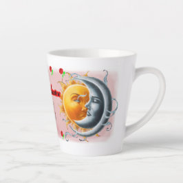 Sei mein Valentinstag, sagte die Sonne zum Mond an Milchtasse