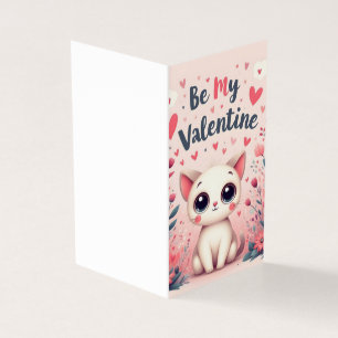 Sei mein Valentinstag süße Katze Illustration