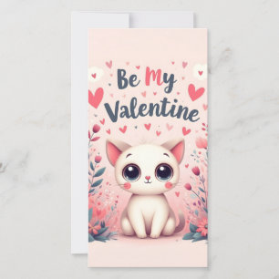 Sei mein Valentinstag süße Katze Illustration