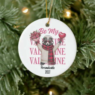 Sei mein Valentinstag süßer Stinktier Valentinstag Keramik Ornament