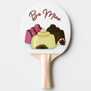 Sei mein Valentinstag Süßigkeiten Tischtennis Schläger