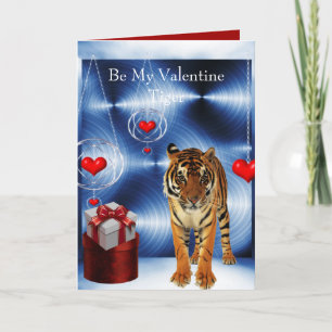 Sei mein Valentinstag-Tiger Feiertagskarte