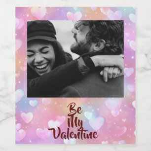 Sei-mein-Valentinstag-Weinlabel — Lade dein Foto h Weinetikett
