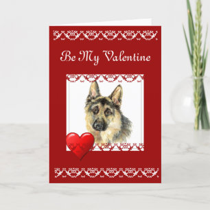 Sei mein Valentinstag Werde alt mit mir Zitat Hund Feiertagskarte