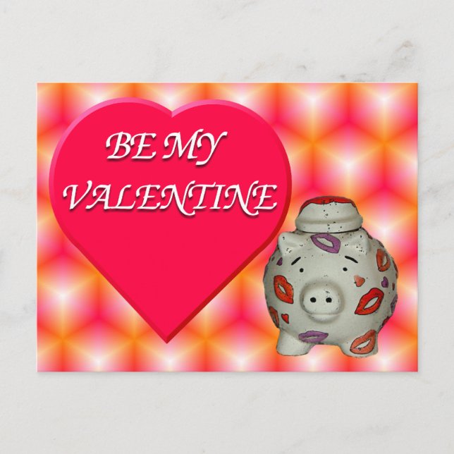 Sei mein Valetine Postkarte (Vorderseite)