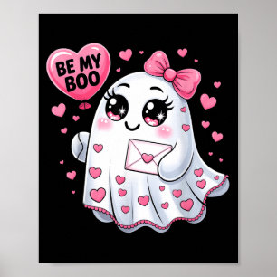 Sei meine Boo-Valentinstag Lustiges Geist-Herz Mäd Poster
