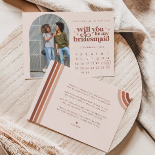 Sei meine Brautjungfer   Foto & Kalender Mitteilungskarte