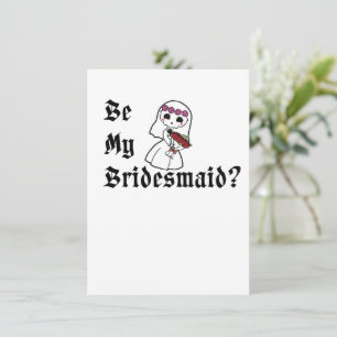 Sei meine Brautjungfer? Halloween-Hochzeitsantrag Einladung