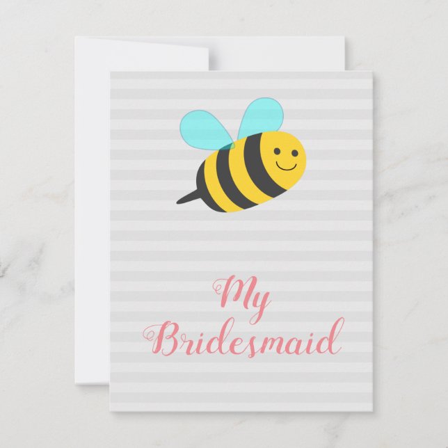 Sei meine Bridesmaid Einladung (Vorderseite)