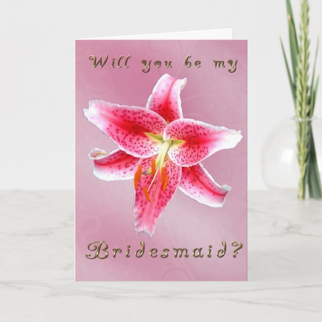 Sei meine Bridesmaid Einladung (Vorderseite)