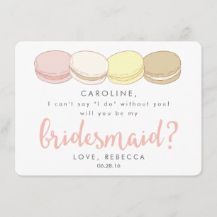 Sei meine Bridesmaid-Karte   Französisch-Macarons Einladung