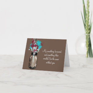 Sei meine Bridesmaid - Mason Jar und Wildblumen Einladung