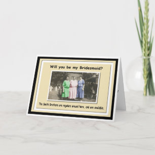 Sei meine Bridesmaid, mit Optionen? - FUNNY Einladung