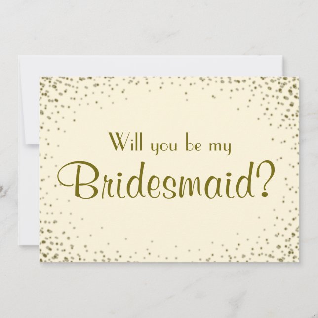 Sei meine Bridesmaid | Zurück personalisieren Einladung (Vorderseite)