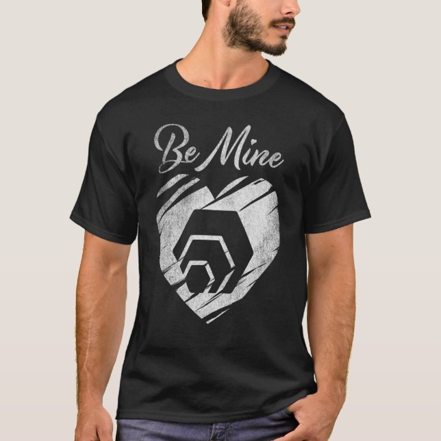 Sei meine Hex-Münze Valentine Krypto Token Kryptoc T-Shirt (Vorderseite)