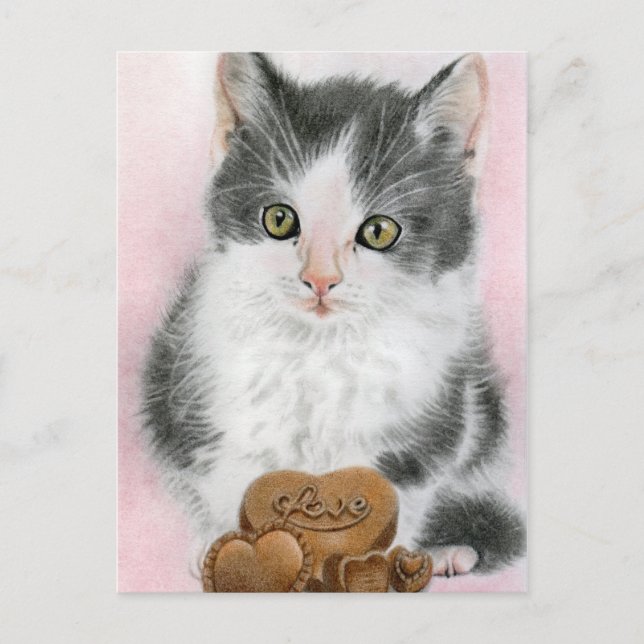 Sei meine Kätzin Postcard Postkarte (Vorderseite)