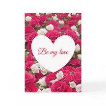Sei meine Liebe - Bett der Rosen Valentinstagskart