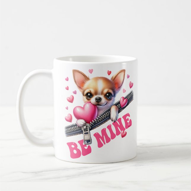 Sei meine Liebe Hund Chihuahua in Zipper Kaffeetasse (Links)