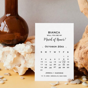 Sei meine Trauzeugin-Kalender-Antragskarte Einladung