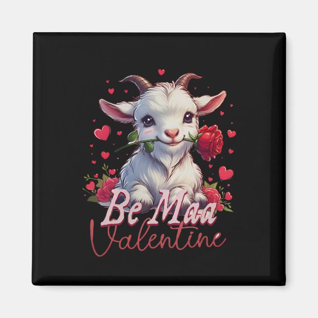 Sei meine valentin Ziege Herz Süße Ziege Glücklich Magnet (Vorne)