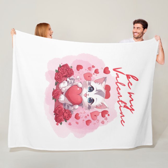 Sei meine Valentindecke Fleecedecke (Beispiel)