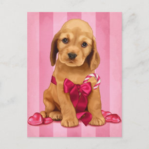Sei meine Valentine Cocker Spaniel Feiertagspostkarte