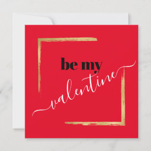 Sei meine Valentine Custom Red Typografy Card Feiertagskarte