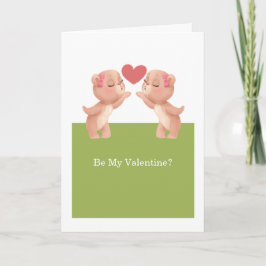 Sei meine Valentine Gay Lesbian Teddy Bären mit He Feiertagskarte