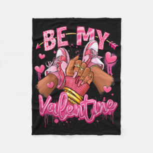 Sei meine Valentins Afro Girl Sneaker Valentinstag Fleecedecke