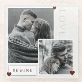 Sei meine Valentinstag Foto Liebe Glasuntersetzer