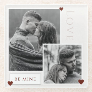 Sei meine Valentinstag Foto Liebe Glasuntersetzer