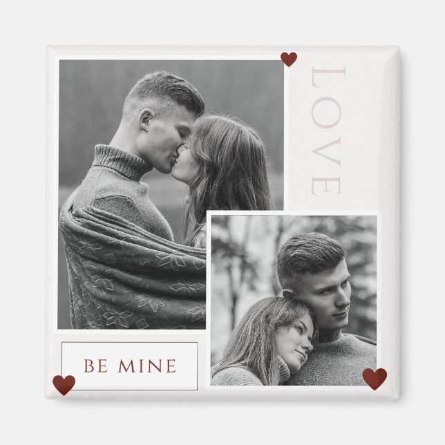 Sei meine Valentinstag Foto Liebe Magnet (Vorne)