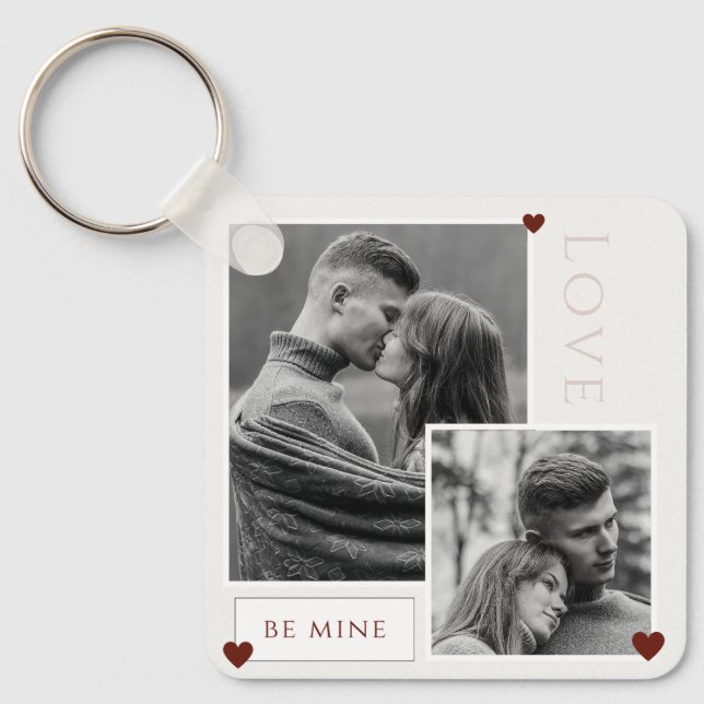 Sei meine Valentinstag Foto Liebe Schlüsselanhänger (Vorderseite)
