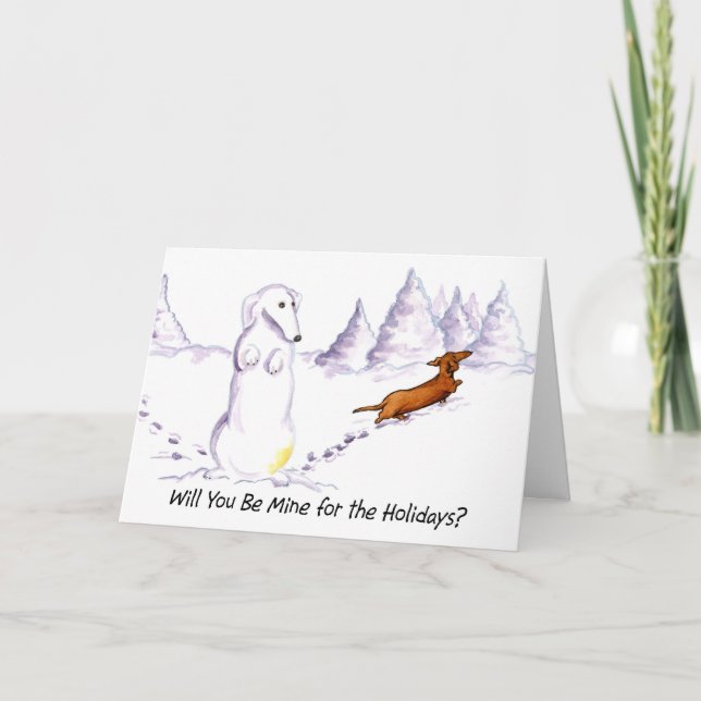 Sei meine Weiner Dog Weihnachtskarte Feiertagskarte (Vorderseite)