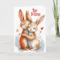 Sei meins: Adorable Bunnies umarmt