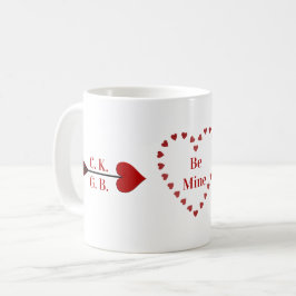 Sei meins! Cupid Arrow Initials Coffee Cup Kaffeetasse