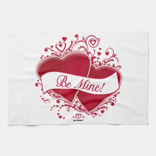 Sei meins! Rote Herzen Handtuch