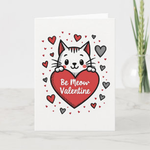Sei-meow-Valentinskarte für Katzen Karte