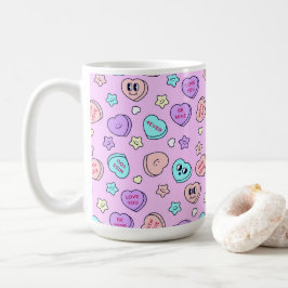 Sei Mine Pastel Heart und Star Lavender Kaffeetasse