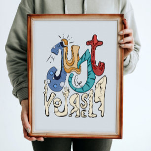 Sei mutig, sei du: Sei nur du selbst - Selbst-Lieb Poster