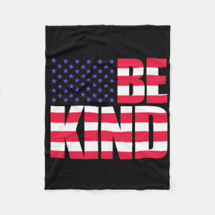 Sei nett 4. Juli USA-Flagge Amerika Amerikanisch  Fleecedecke