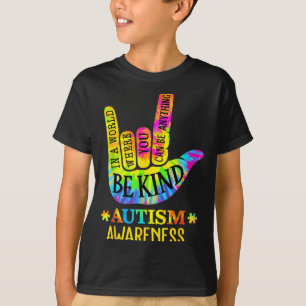 Sei nett ASL Liebeszeichensprache Hand Autismus T-Shirt