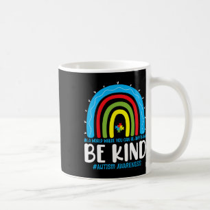 Sei nett Autismus-Bewusstsein Regenbogen-Leopard W Kaffeetasse