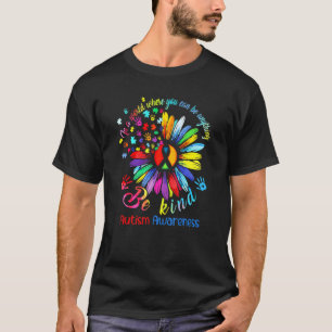 Sei nett Autismus-Bewusstsein Sonnenblume Puzzle-T T-Shirt