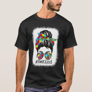 Sei nett Autismus-Bewusstsein Unordentlicher Knote T-Shirt