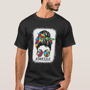Sei nett Autismus-Bewusstsein Unordentlicher Knote T-Shirt
